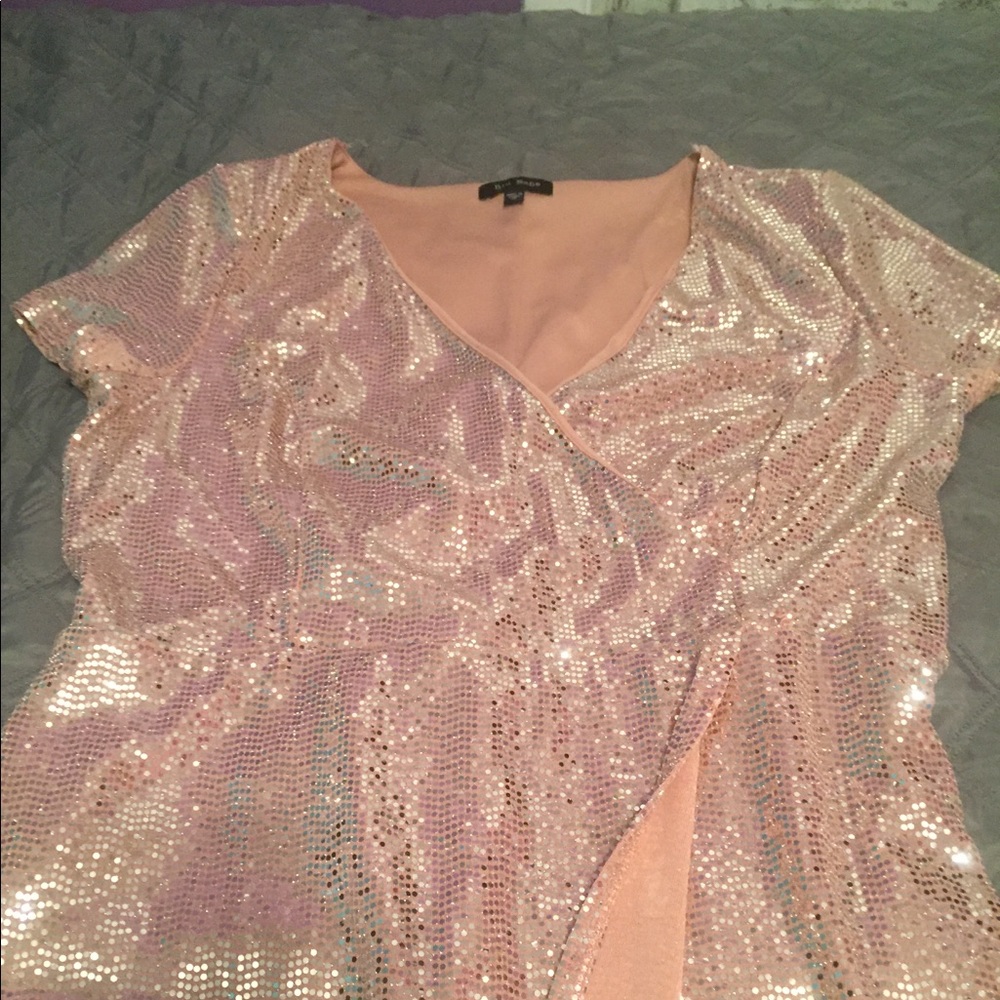 Sparkle dusty rose evening dress